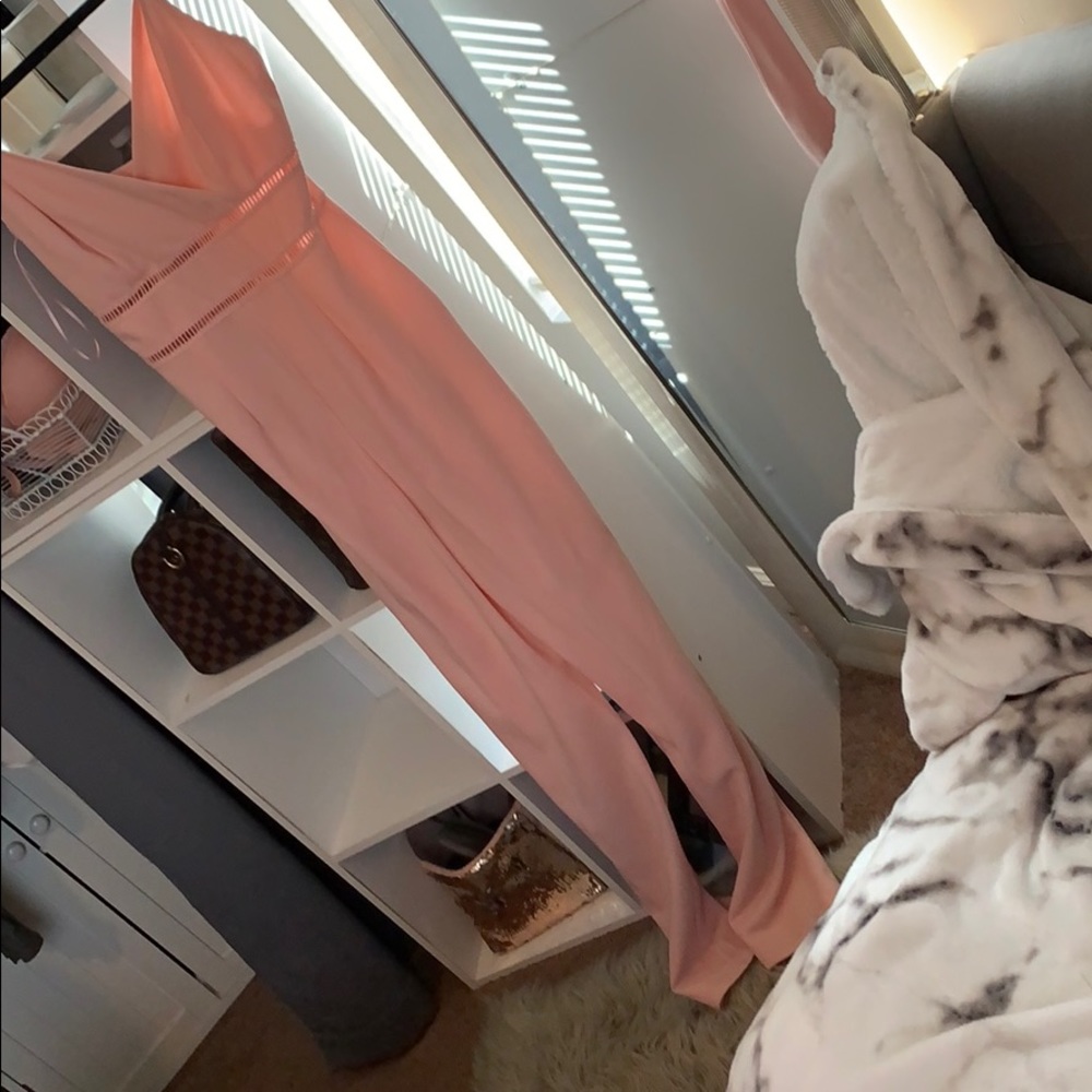 Peach colored Francesca’s Jumpsuit